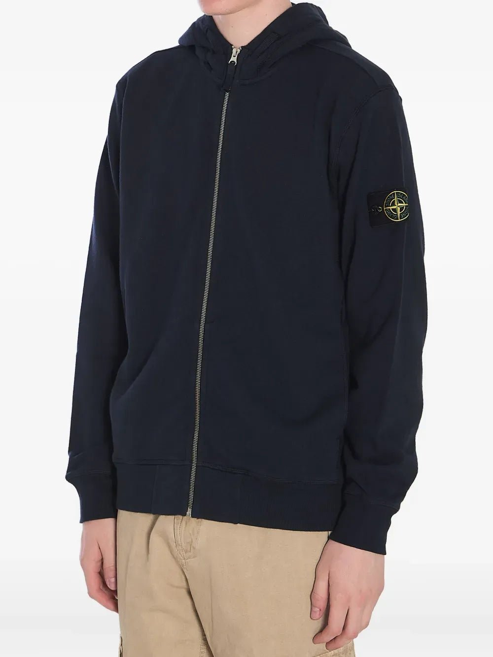 STONE ISLAND - Hoodie à fermeture zippée bleu marine - Lothaire