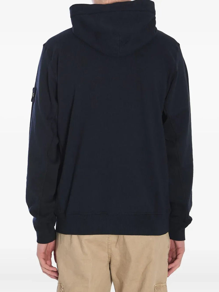 STONE ISLAND - Hoodie à fermeture zippée bleu marine - Lothaire