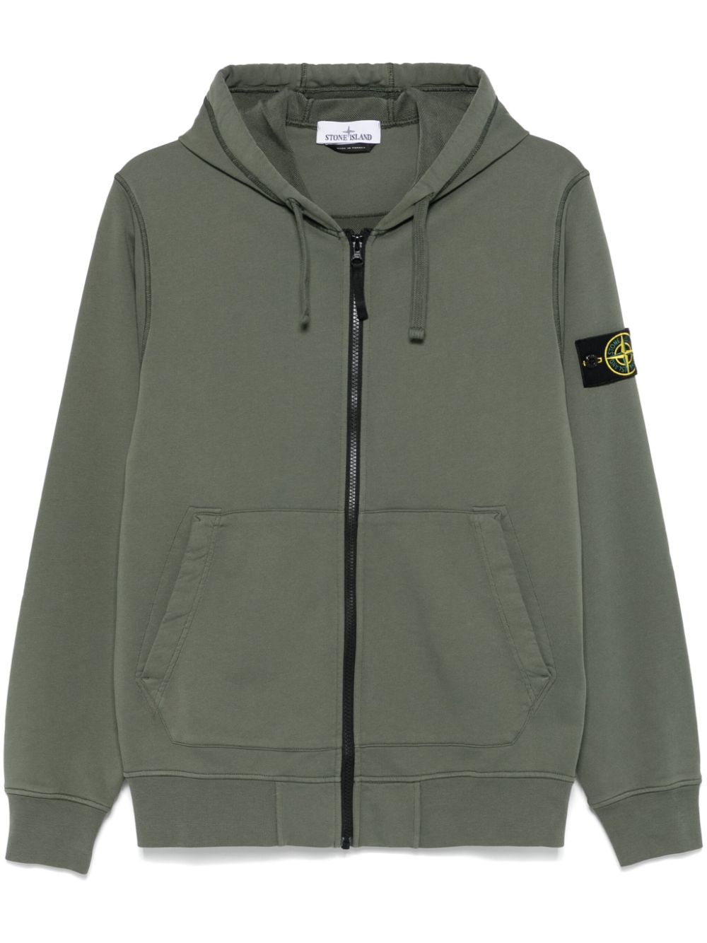 STONE ISLAND - Hoodie à patch Compass vert olive - Lothaire