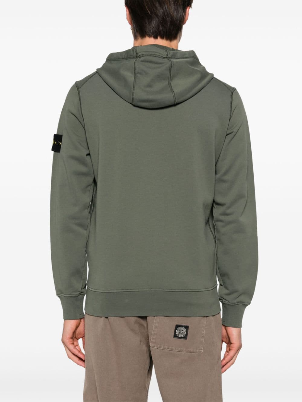 STONE ISLAND - Hoodie à patch Compass vert olive - Lothaire