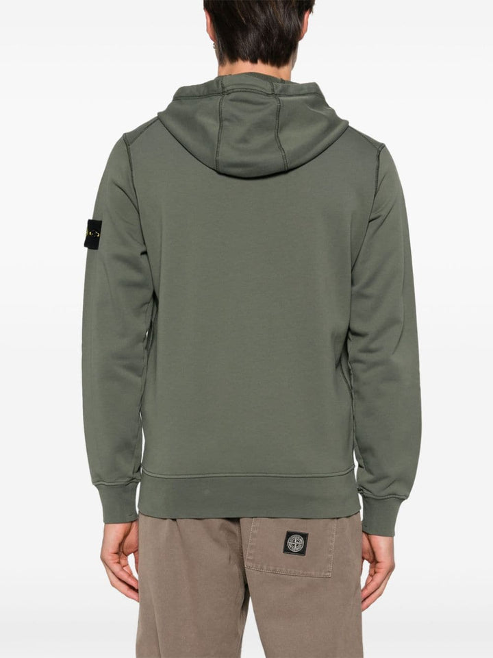 STONE ISLAND - Hoodie à patch Compass vert olive - Lothaire