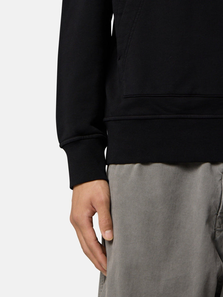 STONE ISLAND - Hoodie Organic Cotton Fleece Noir - Lothaire