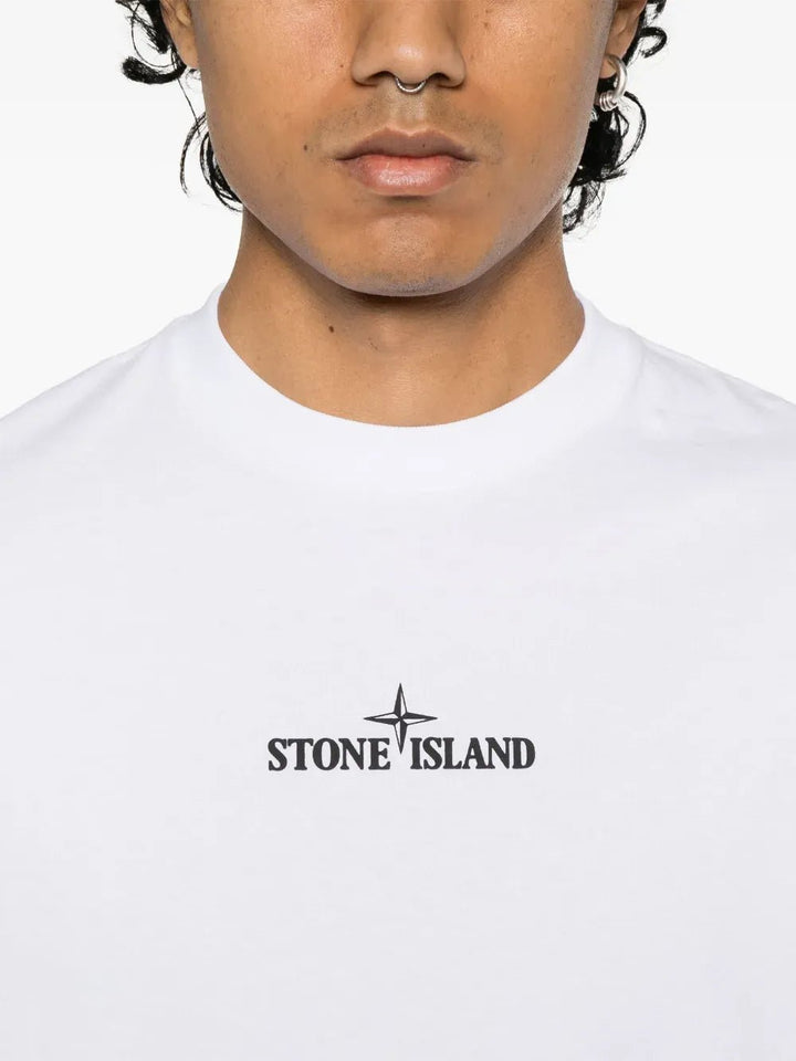 STONE ISLAND - logo - print T-shirt blanc - Lothaire