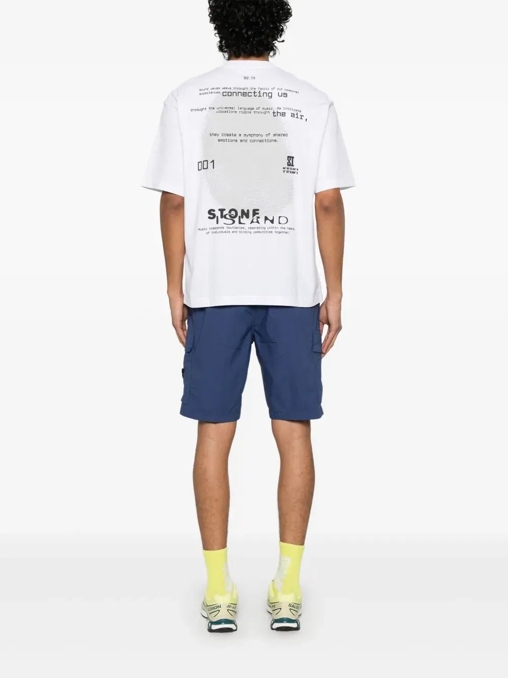 STONE ISLAND - logo - print T-shirt blanc - Lothaire