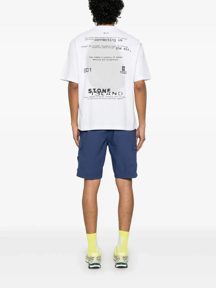 STONE ISLAND - logo - print T-shirt blanc - Lothaire