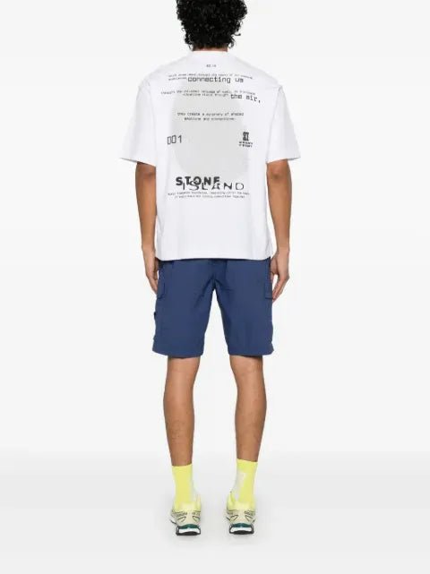 STONE ISLAND - logo - print T-shirt blanc - Lothaire