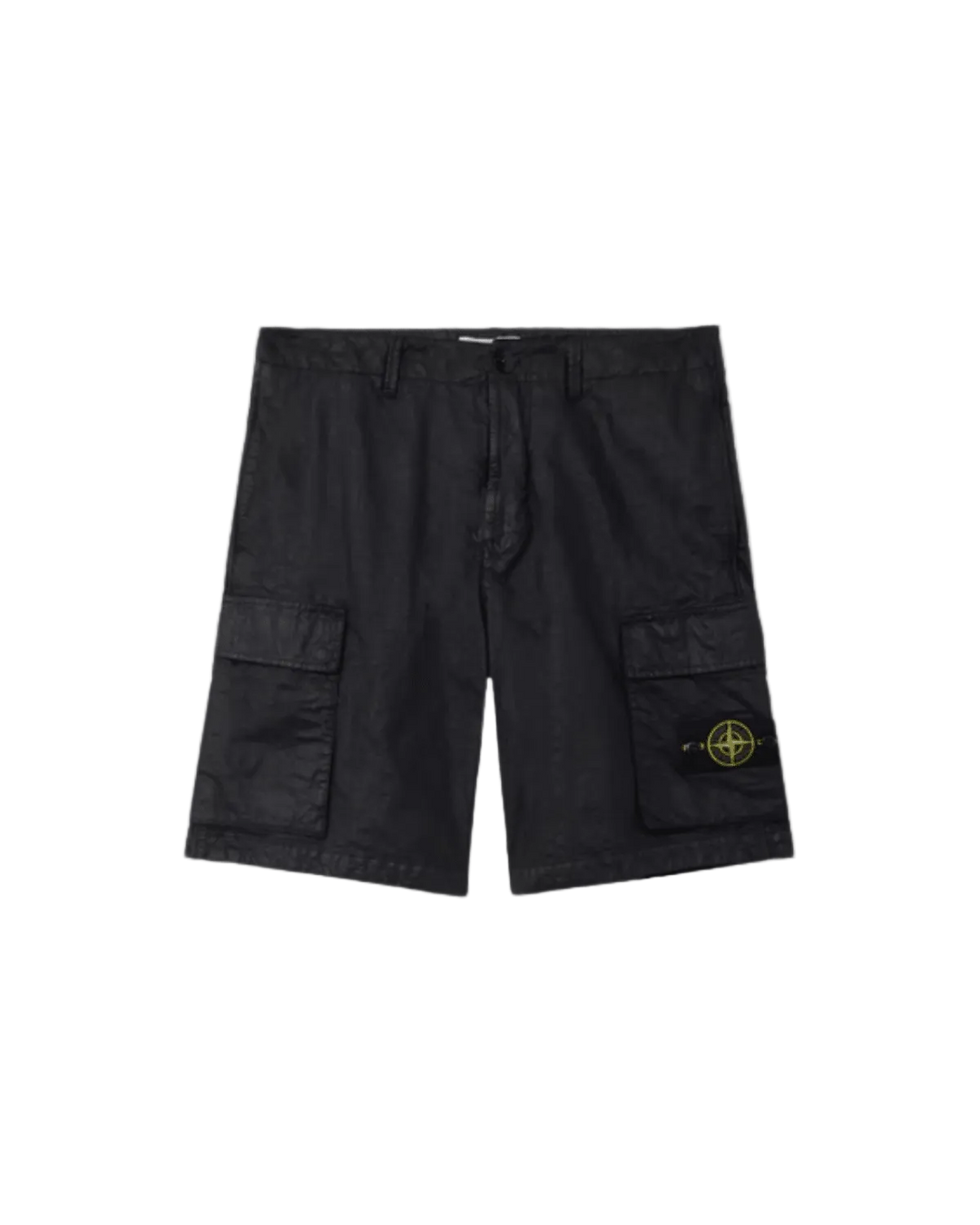 STONE ISLAND - Loose - wide - leg - fit Cargo Bermuda Shorts Noir - Lothaire