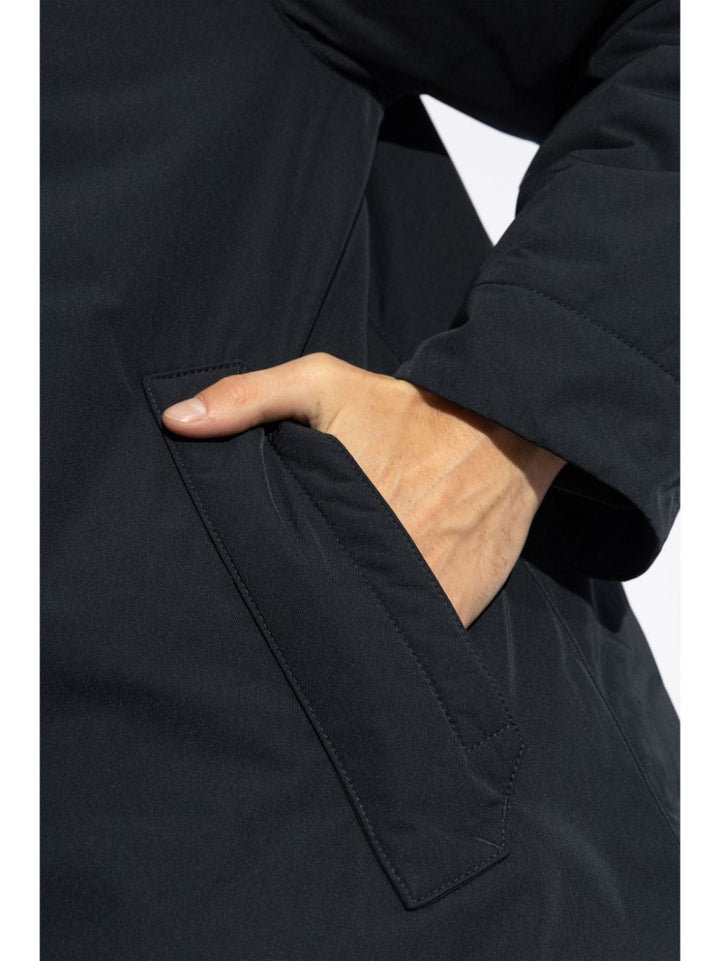 Stone Island : manteau imperméable bleu marine - Lothaire