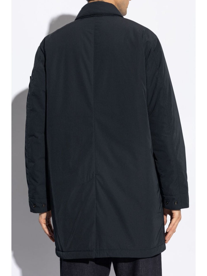 Stone Island : manteau imperméable bleu marine - Lothaire