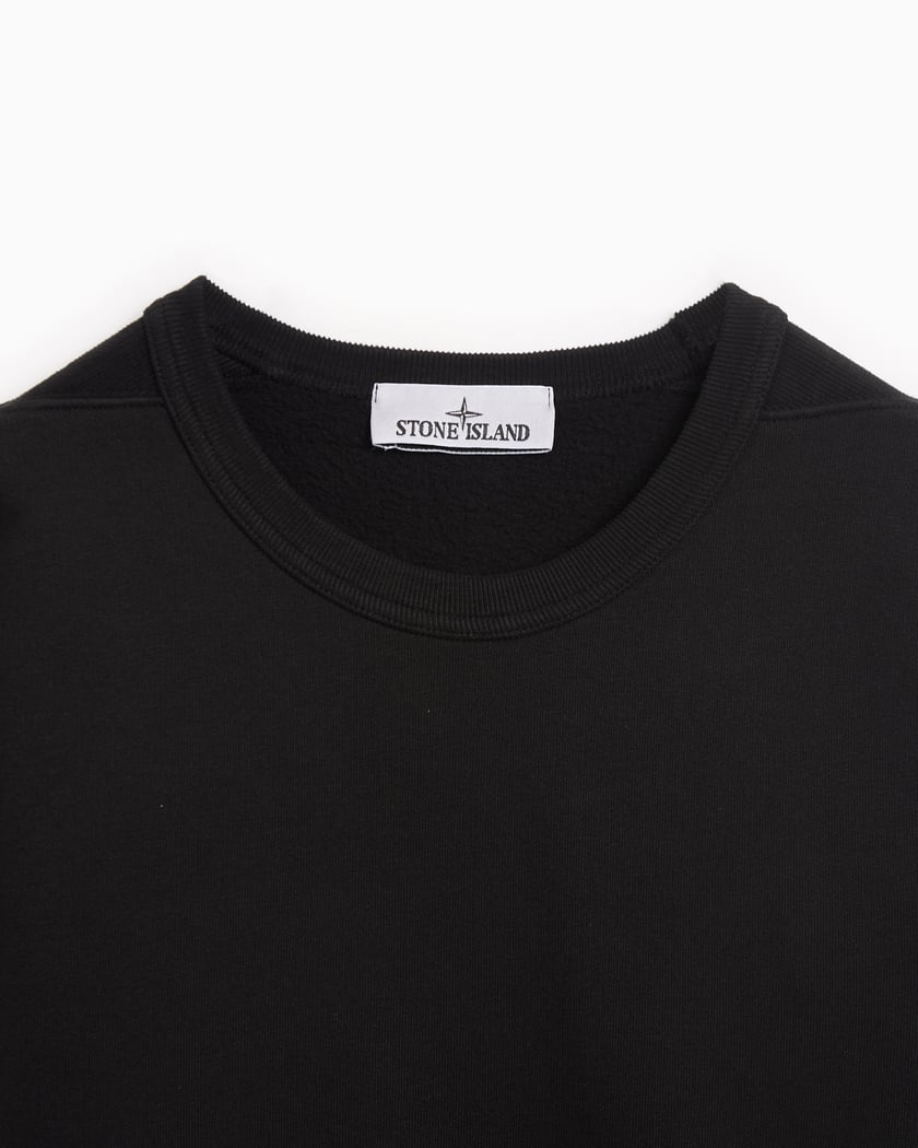 STONE ISLAND - Oversized - Fit Heavy Fleece Crewneck Sweatshirt Noir - Lothaire