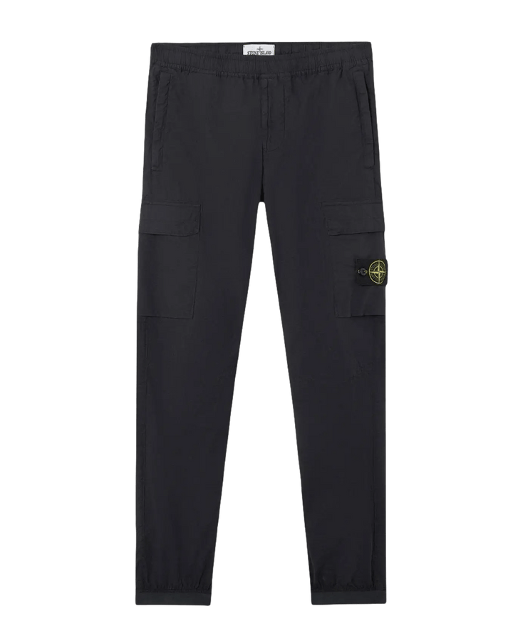 STONE ISLAND - Pantalon cargo coupe fuselée regular à poches zippées Bleu - Lothaire
