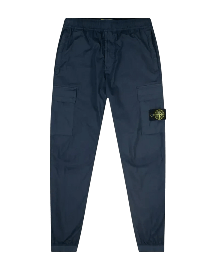 STONE ISLAND - Pantalon cargo coupe fuselée regular à poches zippées PARACADUTE Bleu - Lothaire
