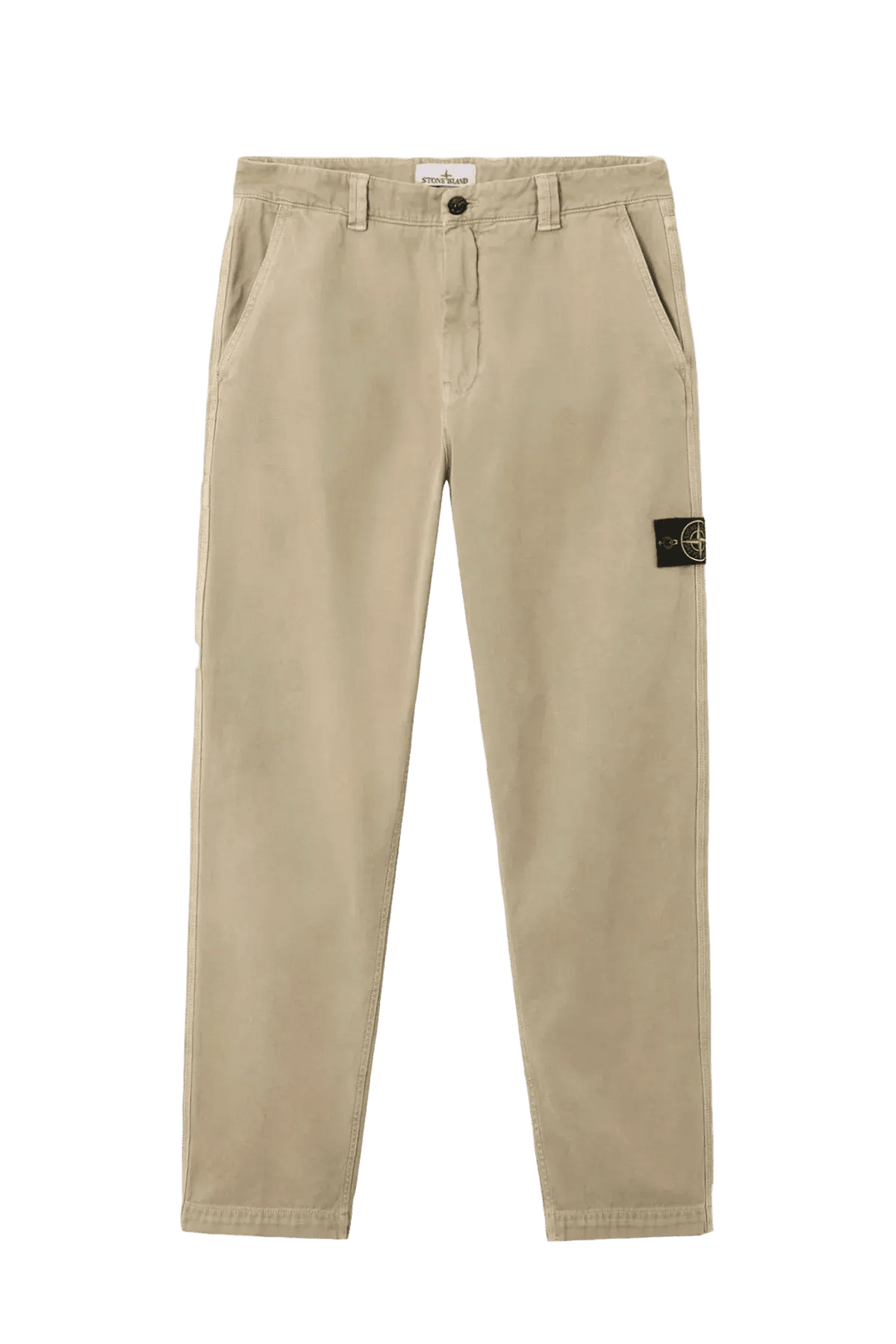 STONE ISLAND - Pantalon cargo coupe regular à poches pressionnées et zippées beige - Lothaire