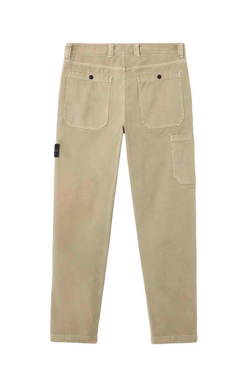 STONE ISLAND - Pantalon cargo coupe regular à poches pressionnées et zippées beige - Lothaire