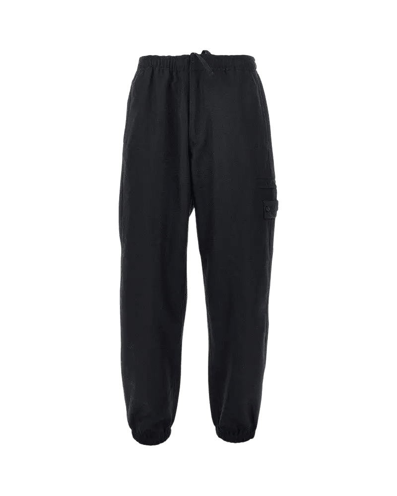 STONE ISLAND - Pantalon cargo jogger en laine Bleu marine - Lothaire