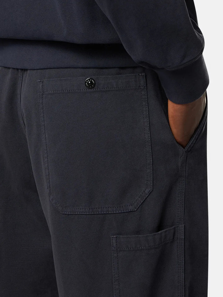STONE ISLAND - Pantalon chino coupe ample à poches pressionnées NOIR - Lothaire