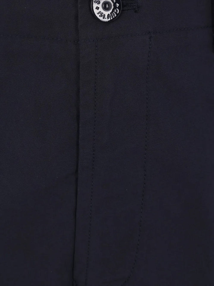 STONE ISLAND - Pantalon en Coton à Poches Cargo Bleu Foncé - Lothaire