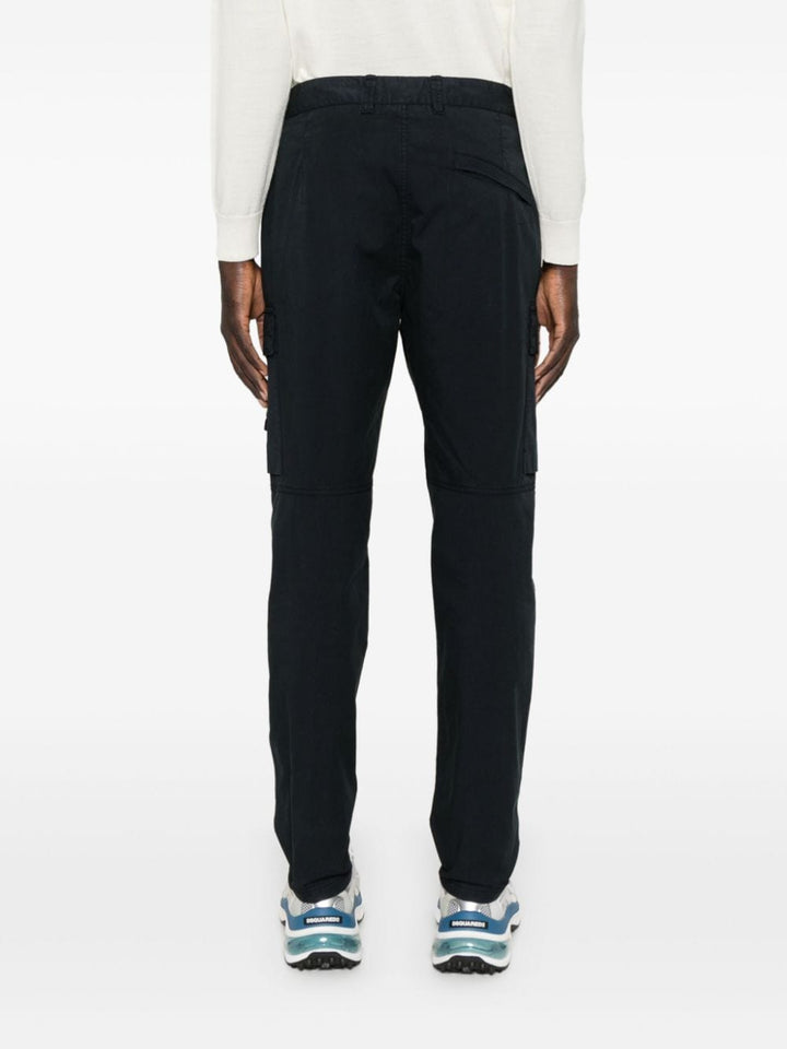 STONE ISLAND - pantalon fuselé à poches cargo bleu marine - Lothaire