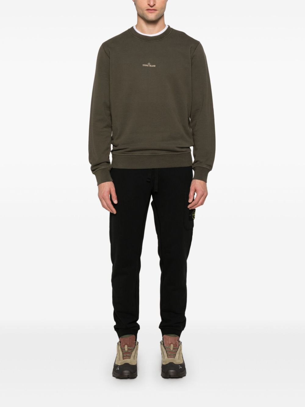 Stone Island - Pantalon jogging en coton biologique noir - Lothaire