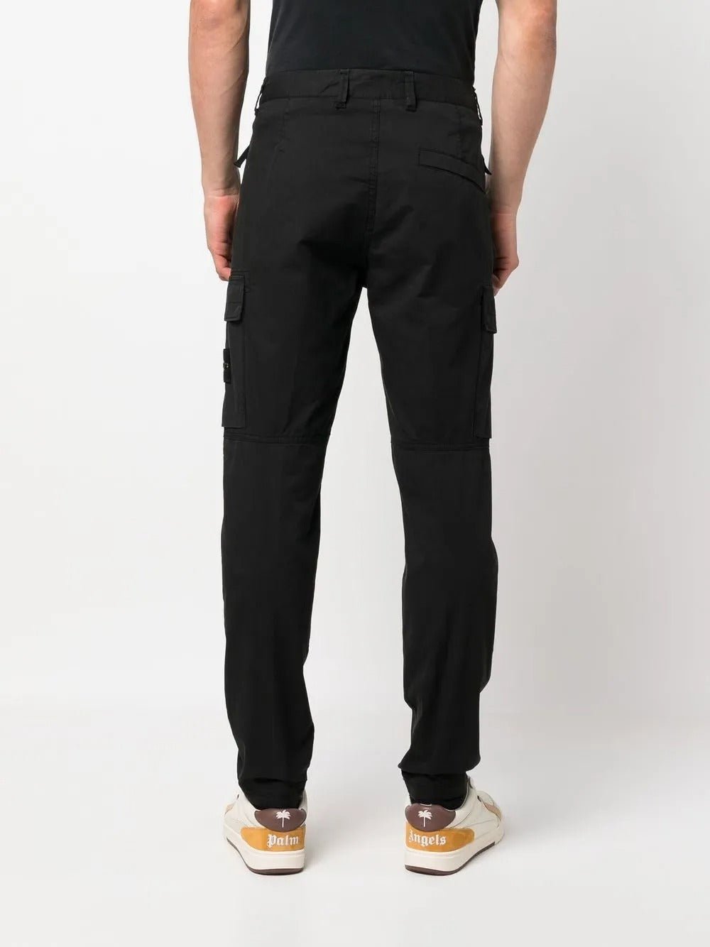 STONE ISLAND - Pantalons Fuselé à Patch Compass Noir - Lothaire