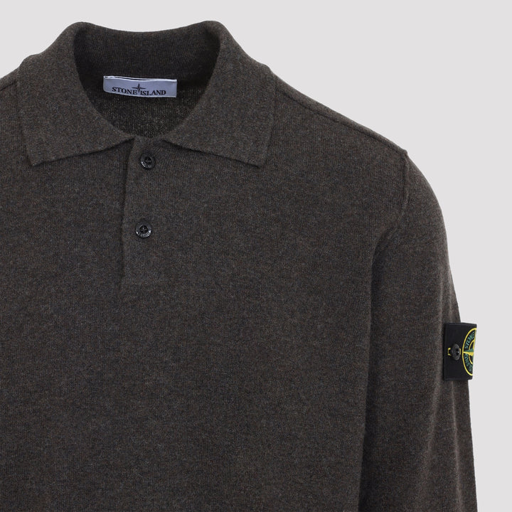 STONE ISLAND - Polo en maille Gris plomb - Lothaire