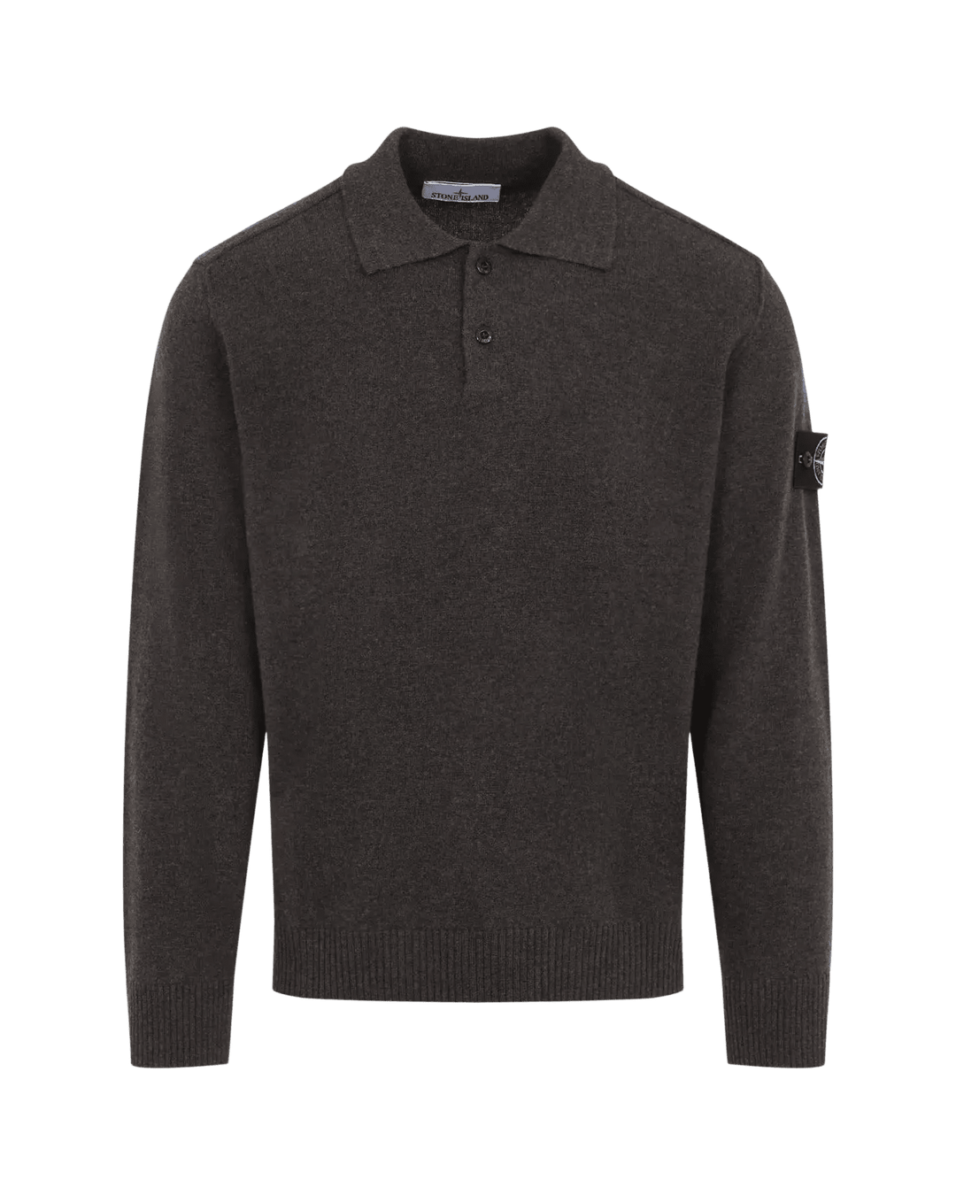 STONE ISLAND - Polo en maille Gris plomb - Lothaire