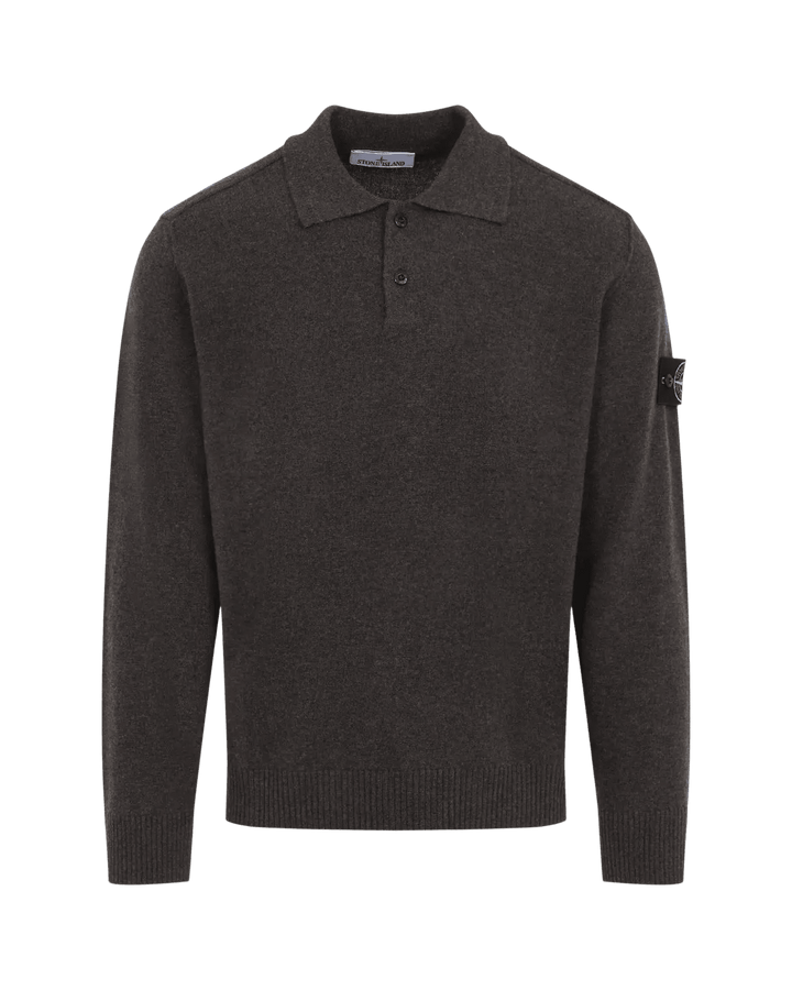 STONE ISLAND - Polo en maille Gris plomb - Lothaire