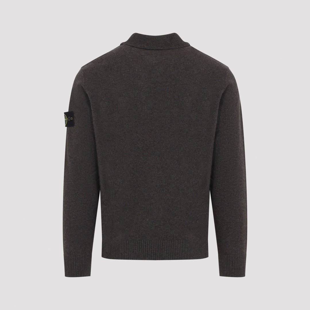 STONE ISLAND - Polo en maille Gris plomb - Lothaire