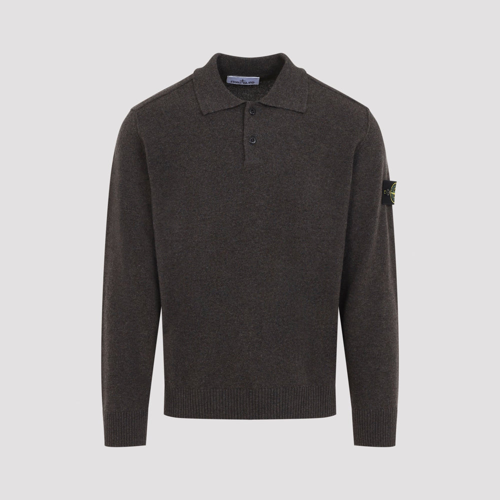 STONE ISLAND - Polo en maille Gris plomb - Lothaire