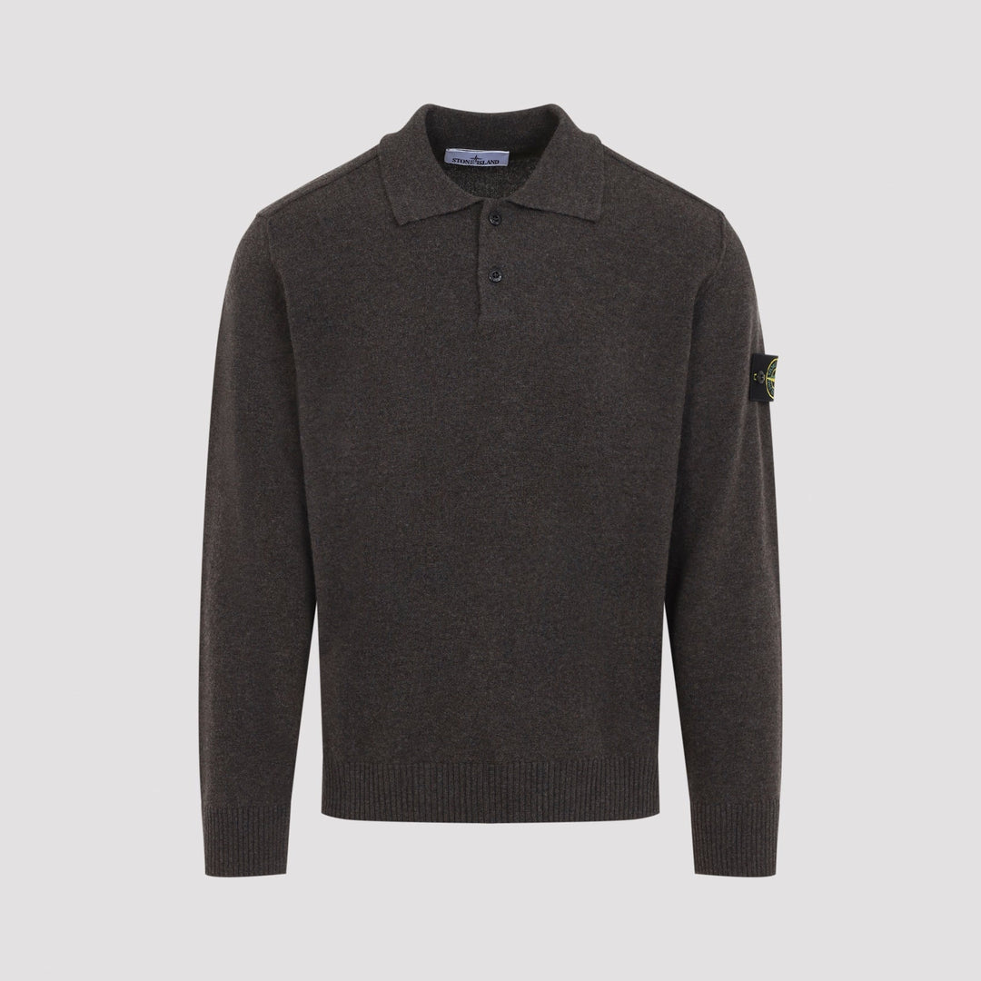 STONE ISLAND - Polo en maille Gris plomb - Lothaire