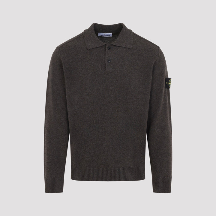 STONE ISLAND - Polo en maille Gris plomb - Lothaire