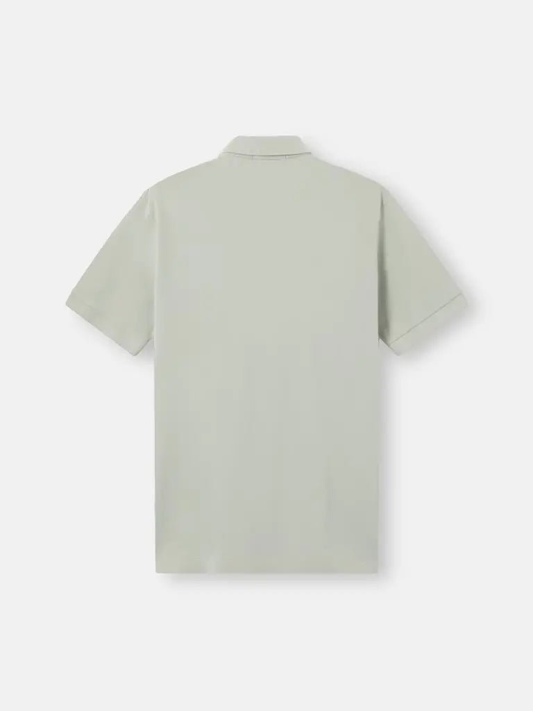 STONE ISLAND - Polo en piqué de coton biologique extensible Vert sauge - Lothaire