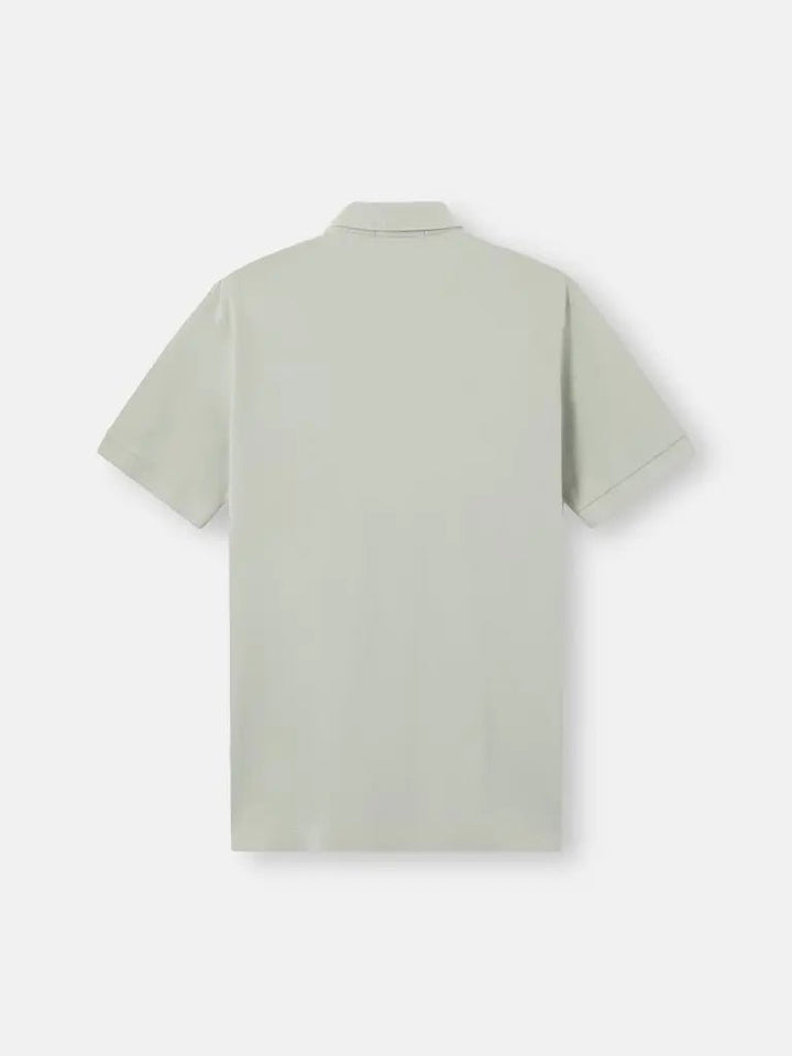 STONE ISLAND - Polo en piqué de coton biologique extensible Vert sauge - Lothaire