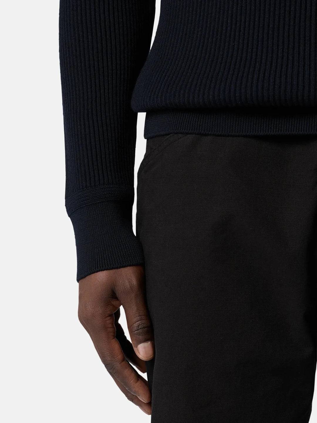 STONE ISLAND - Pull 5100053 FULL RIB RWS WOOL Bleu marine - Lothaire