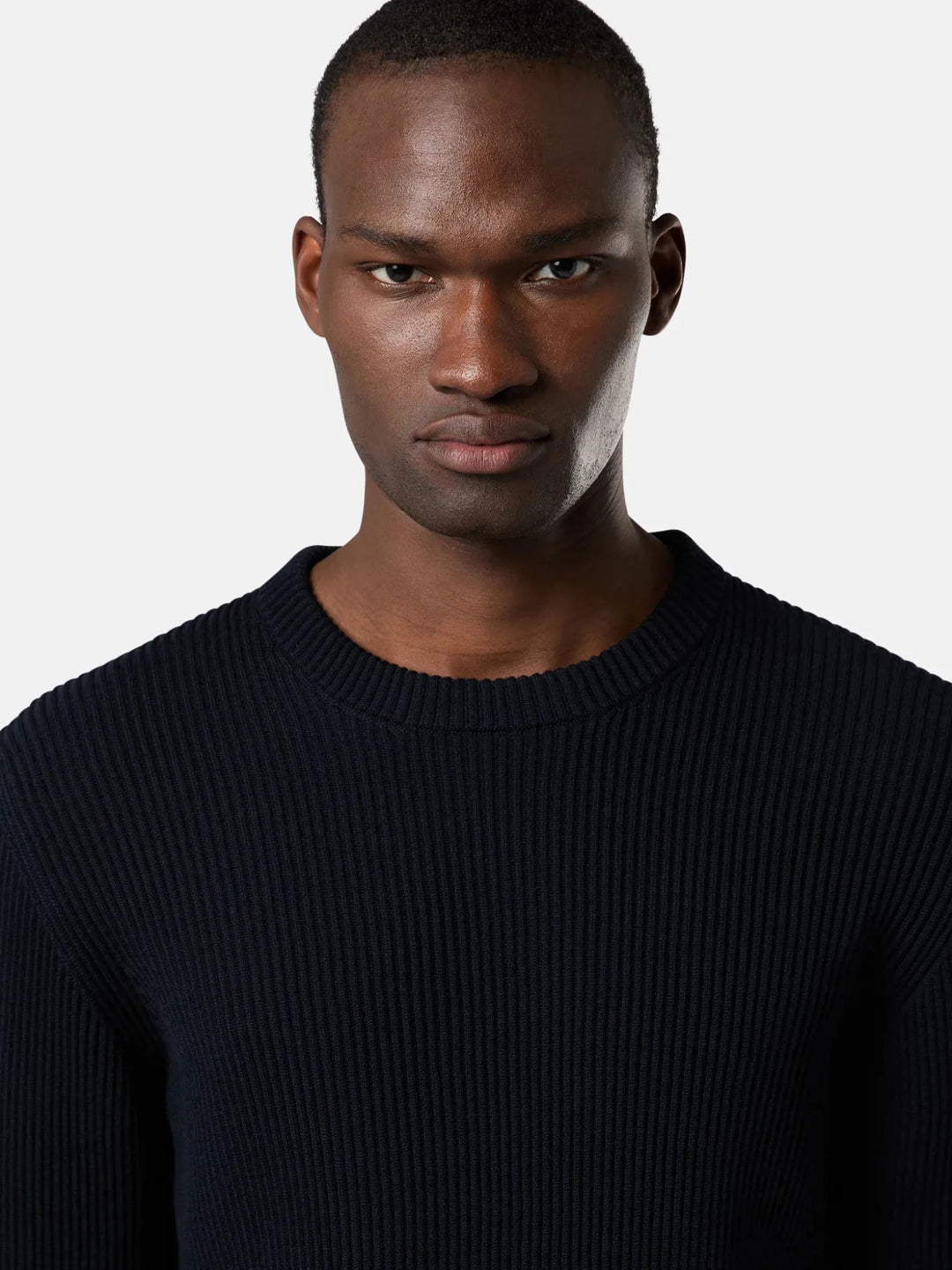 STONE ISLAND - Pull 5100053 FULL RIB RWS WOOL Bleu marine - Lothaire