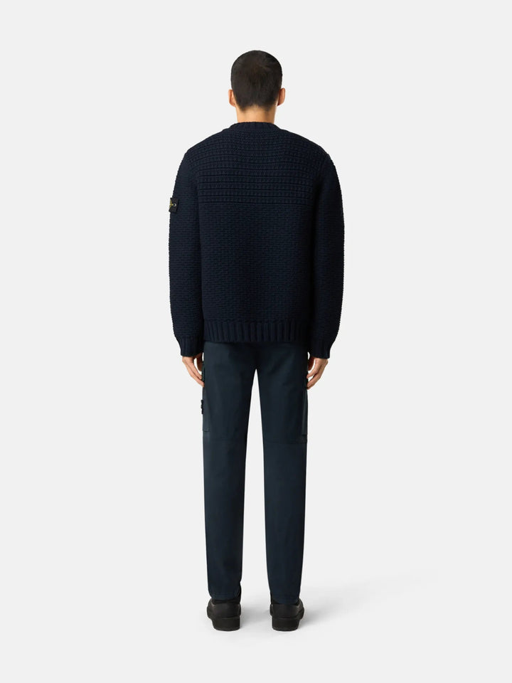 STONE ISLAND - Pull 5100054 Pure Wool Bleu Marine - Lothaire