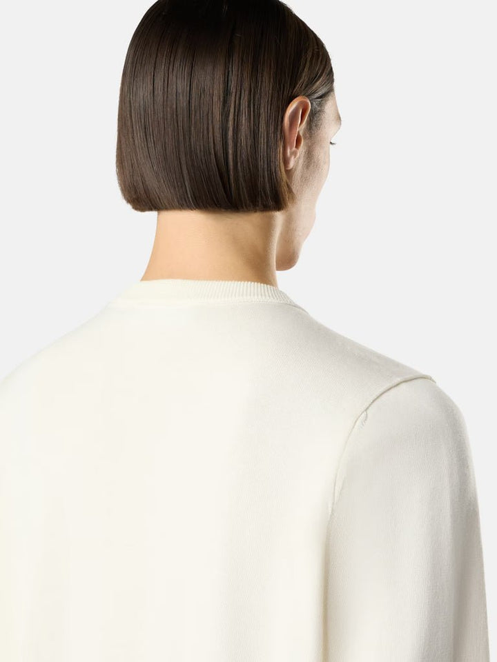 STONE ISLAND - Pull à col rond avec coutures roulées Ivoire - Lothaire