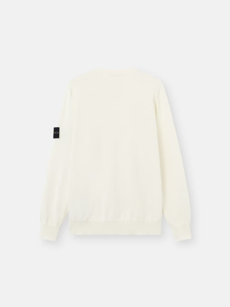 STONE ISLAND - Pull à col rond avec coutures roulées Ivoire - Lothaire