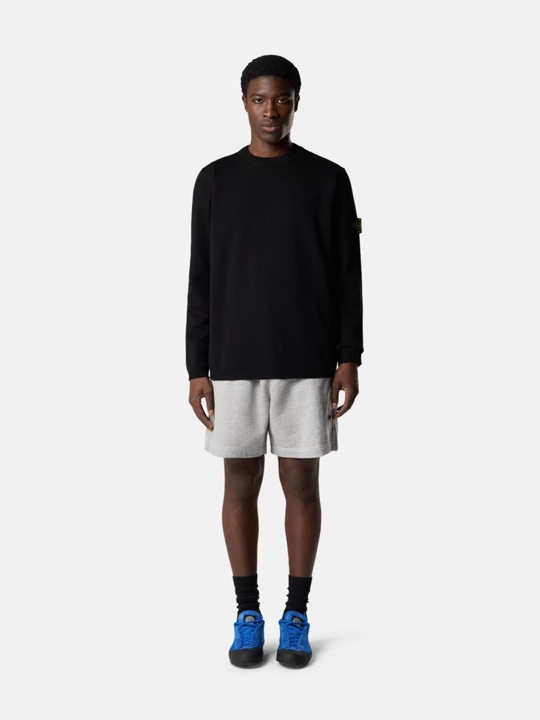 STONE ISLAND - Pull ample ras - du - cou à finitions côtelées - Lothaire