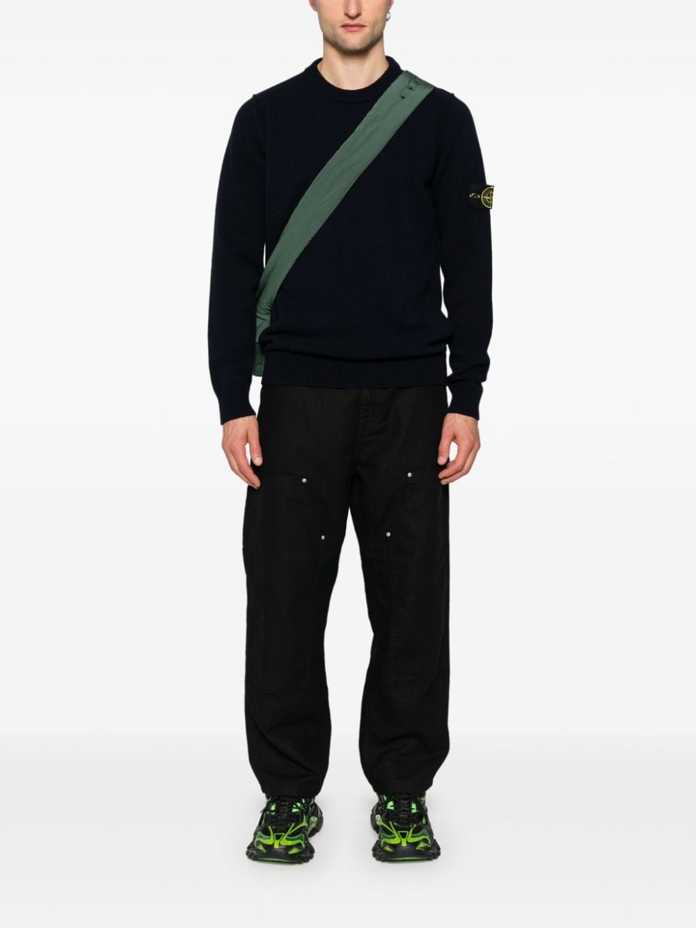STONE ISLAND - Pull bleu marine - Lothaire
