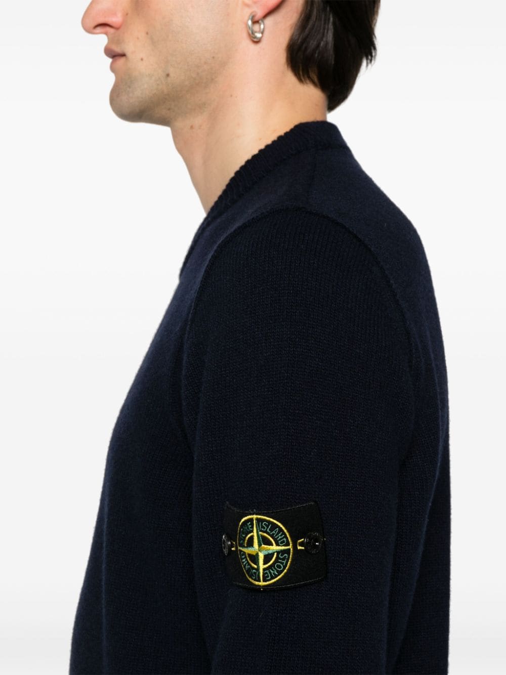 STONE ISLAND - Pull bleu marine - Lothaire