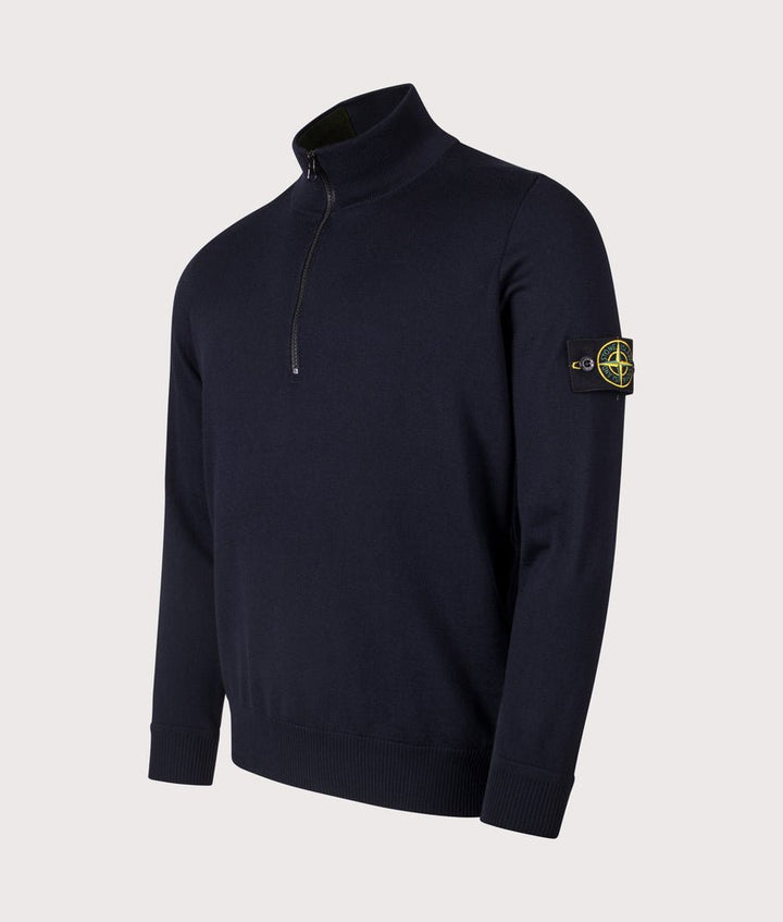 STONE ISLAND - Pull Col Camionneur Bleu Marine - Lothaire