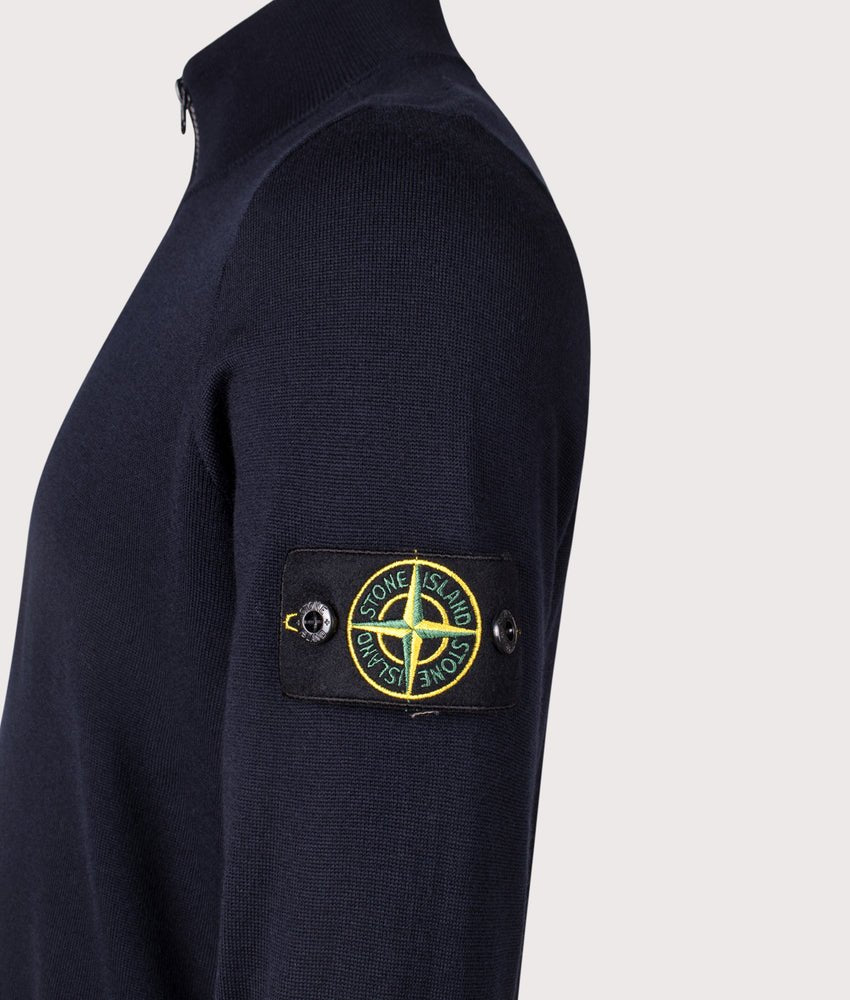 STONE ISLAND - Pull Col Camionneur Bleu Marine - Lothaire