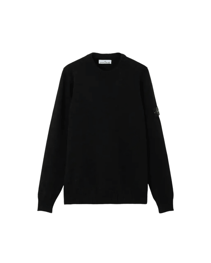 STONE ISLAND - Pull Col Rond en Laine d'Agneau Noir - Lothaire
