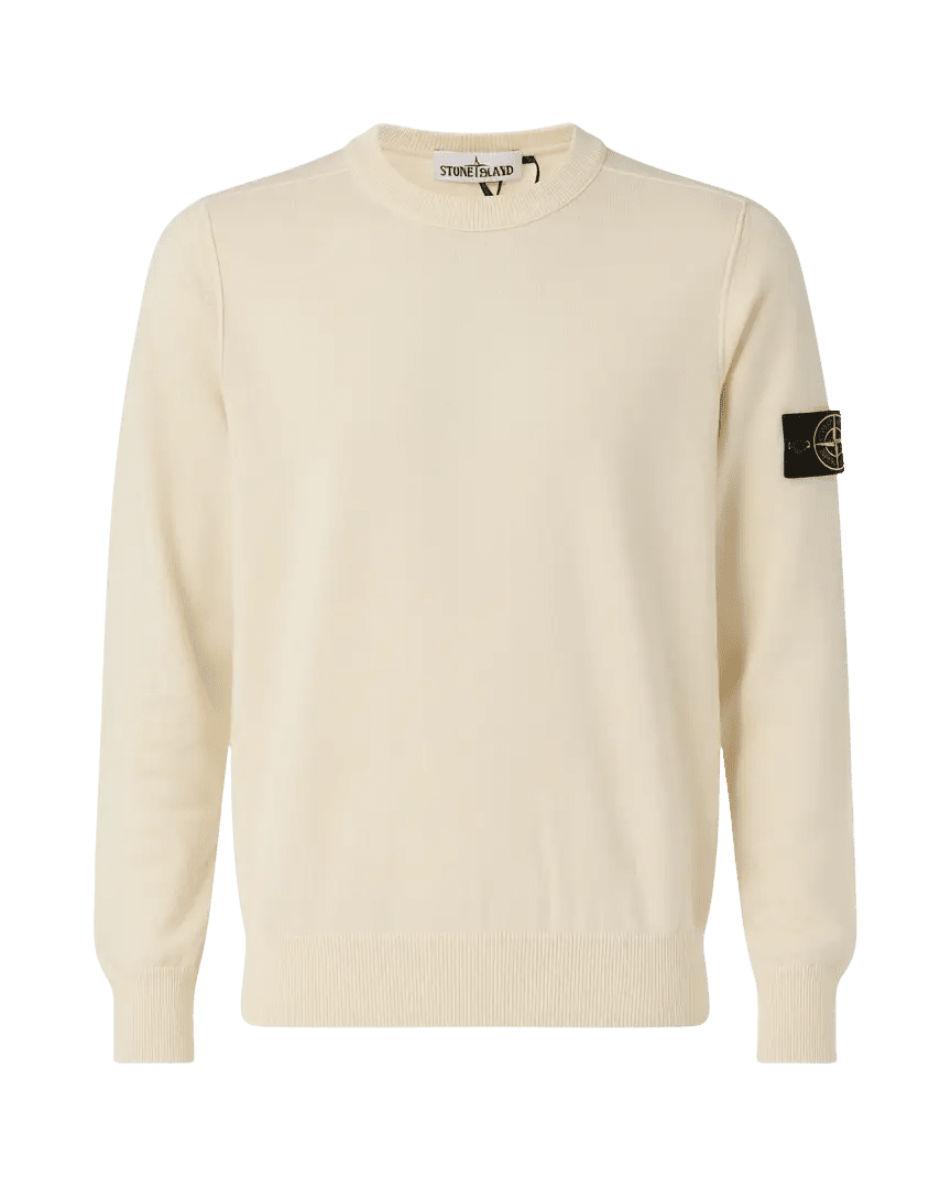 STONE ISLAND - Pull en coton bio pour homme Ivoire - Lothaire