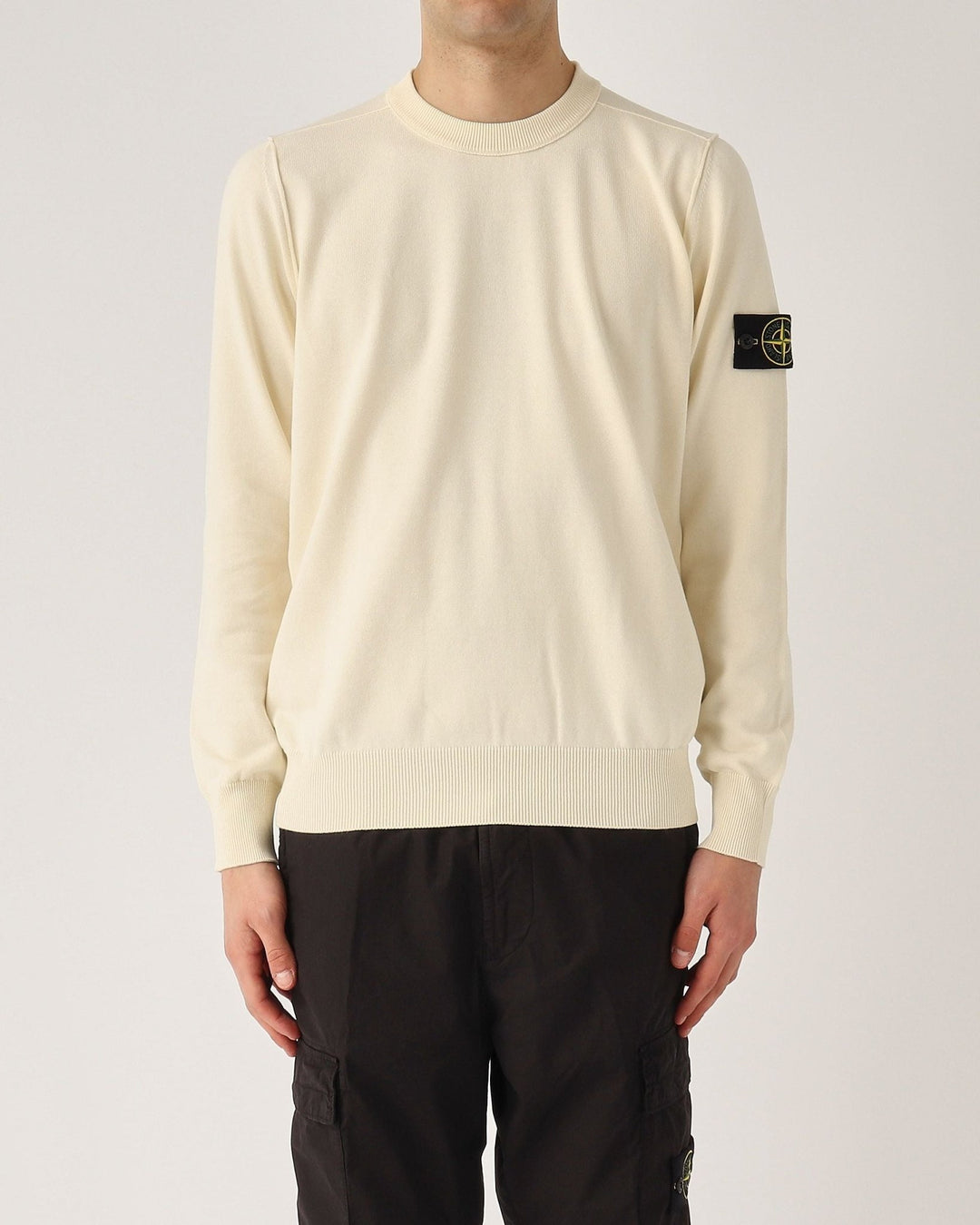 STONE ISLAND - Pull en coton bio pour homme Ivoire - Lothaire