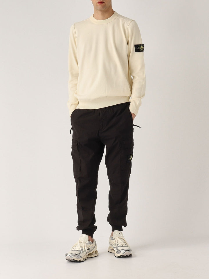 STONE ISLAND - Pull en coton bio pour homme Ivoire - Lothaire