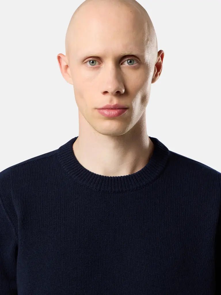 STONE ISLAND - Pull en Laine d'Agneau Bleu Marine - Lothaire