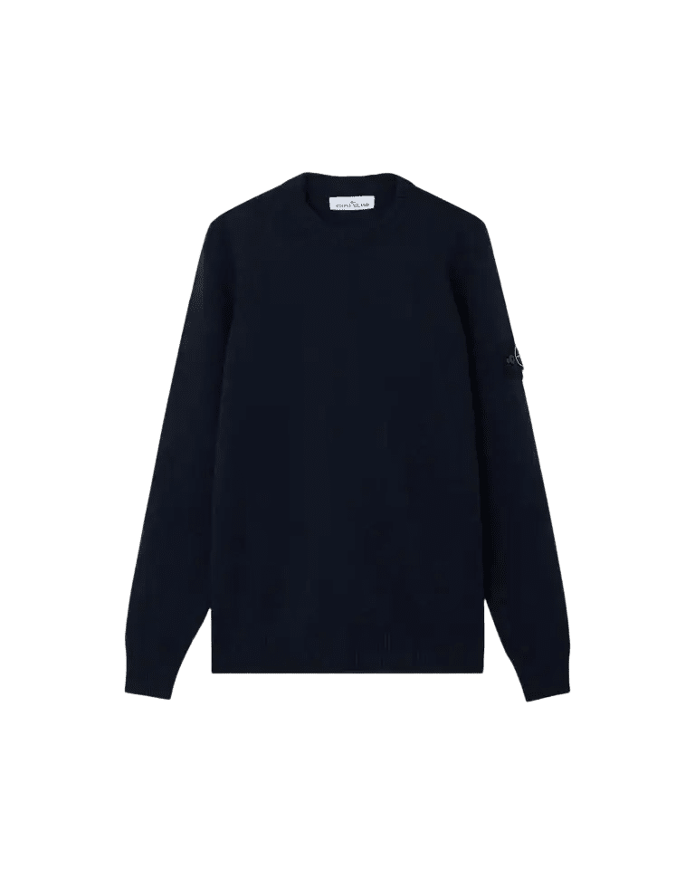 STONE ISLAND - Pull en Laine d'Agneau Bleu Marine - Lothaire