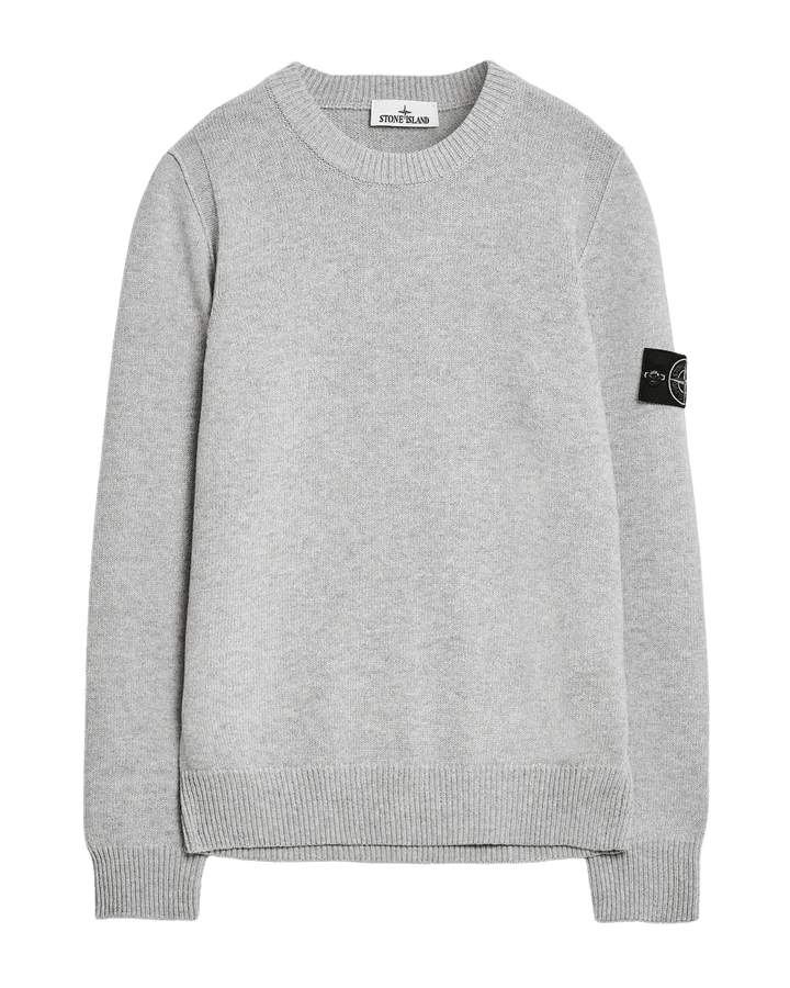 STONE ISLAND – Pull en laine d'agneau Gris chiné - Lothaire